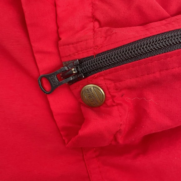 Vintage 90s LL Bean Full Side Zip Pants Women M Red Hiking Outdoor Breakaway - Picture 5 of 13